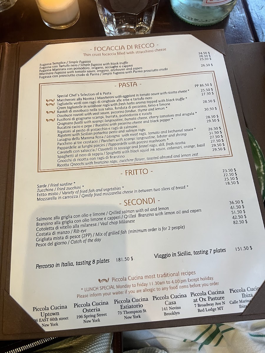 Piccola Cucina Uptown Menu - Image 2