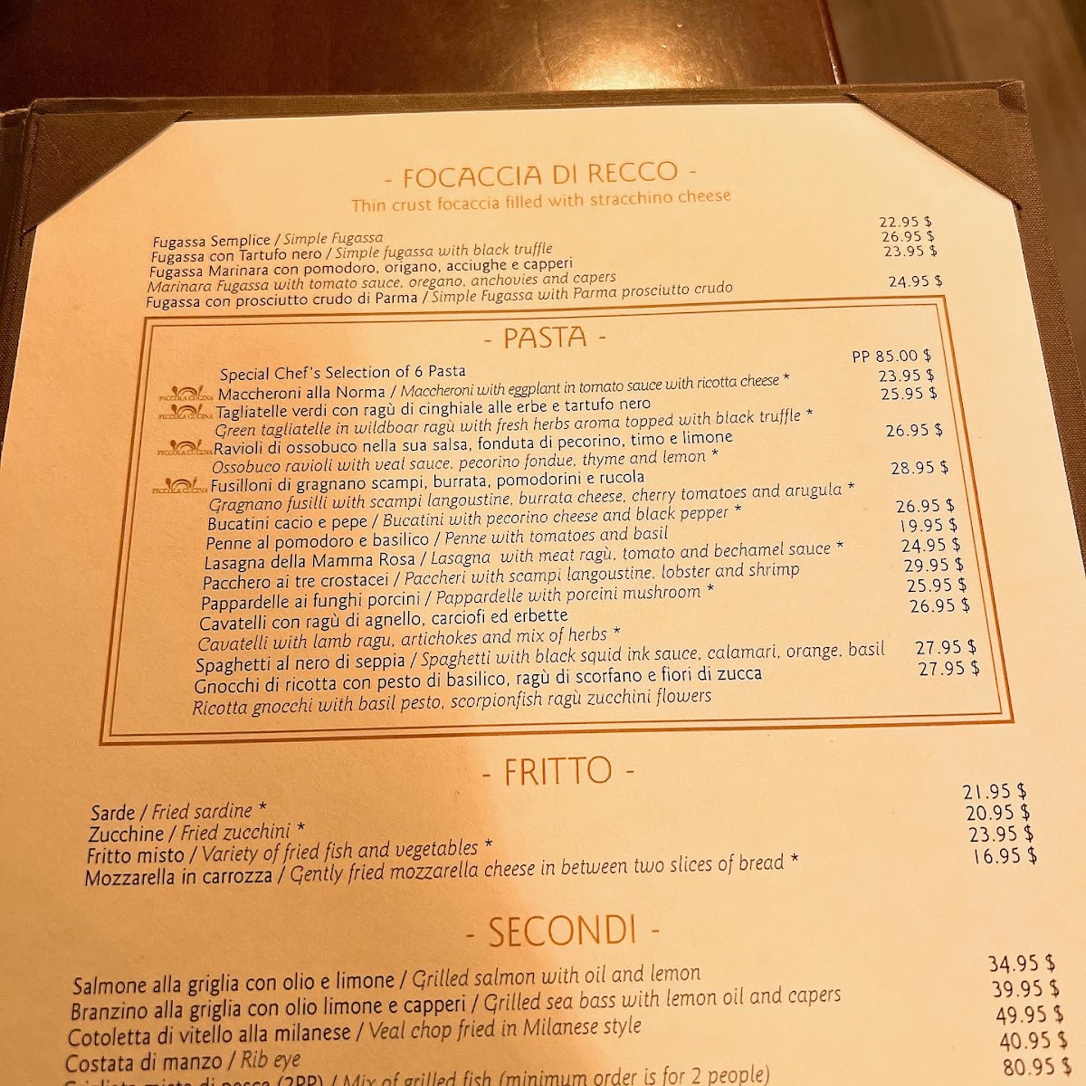 Piccola Cucina Uptown Menu - Image 5